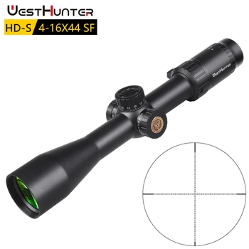 WESTHUNTER HD-S 4-16X44 SF Riflescope Mil Dot Medību Jomu Tornītis Bloķēšanas Reset Pusē Paralakse Taktiskās Optiskie Tēmēkļi Fotografēšanai