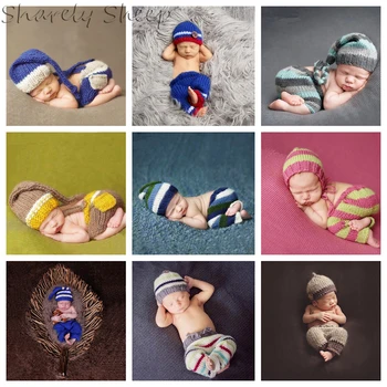 Jaundzimušajam, Foto Aksesuārus, Baby Boy Meitene Photoshoot Tamborēšanas Svītrains Apģērbs Zīdaiņiem Dzimšanas Diena Attēlu Uzņemt Drēbes, Bērnu Duša Dāvanu