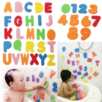 36PCs Burtciparu Vēstuli, Vannas Puzzle Mīkstu EVA Bērniem Baby Rotaļlietas Jaunas Agrīnās Izglītības Bērniem Līdzeklis Vannas Rotaļlieta Smieklīgi Rotaļlietas
