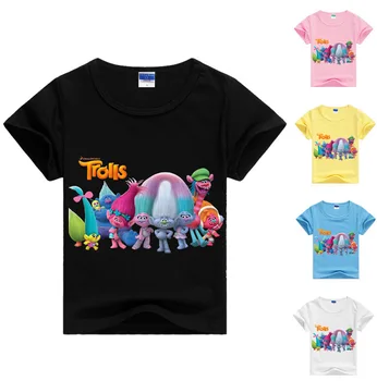 2-16Y 2022 Vasaras Fantasia Balonu Troļļi Apģērbus Meitenēm, T-krekls Bērniem Tee Kreklu Enfant Baby Boy Tshirt Bērniem Īsām Piedurknēm Topi