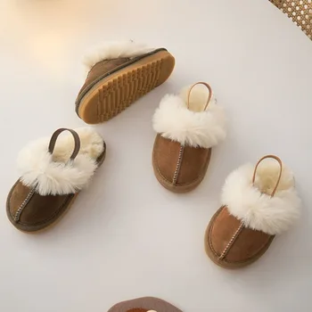 Bērnu Austrālijas vilnas kokvilnas kurpes 2022. gada rudenī un ziemā, zēni un meitenes ar basām kājām kokvilnas čības