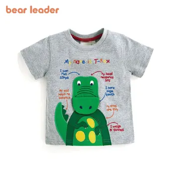 Lācis Leader Bērnu T-Krekls 2022 Jaunu Zīmolu Dzīvnieku Modelis Sunmmer Īsām Piedurknēm Zēniem, Drēbes, T-Kreklu, lai 18M-6Y Gadījuma Zēnu Drēbes