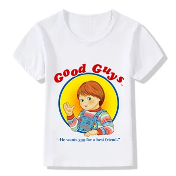 Bērnu Modes Labi Puiši Chucky Dizaina Smieklīgi T-Krekls Bērniem, Bērnu Ikdienas Apģērbu Zēni Meitenes Vasaras Īsām Piedurknēm Topi, t-veida,HKP5113