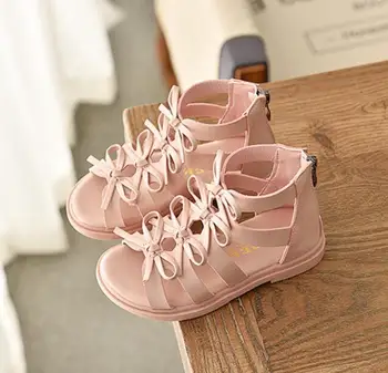 Karstā pārdod vasaras modes Romiešu zābaki High-top meiteņu sandales bērniem gladiatoru sandales toddler bērnu sandales meitenēm augstas kvalitātes kurpes