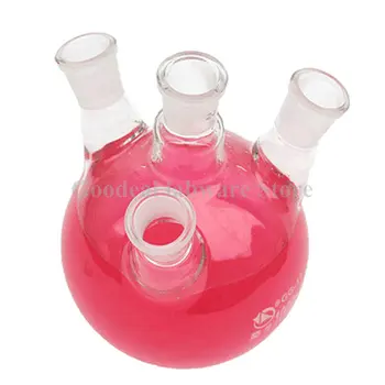 1pc 100/250/500/1000/2000ml Augstas Borsilikāta Stikla reakcijas pudele apaļa dibena Destilācijas Kolbā ar četru kakla,laboratorijas stikla trauki