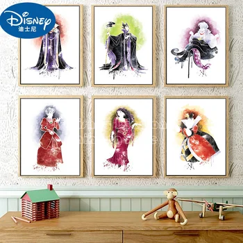 Akvarelis Disney Villains 5D Dimanta Krāsošana Sienas, Mākslas Ļauno Karalieni Sirdis Marlēna Fissenkrula Karikatūra Mājas Dekoru
