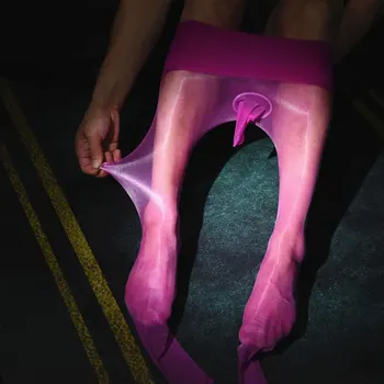 Seksīgi Vīriešu 360 Bezšuvju Naftas Spīdīgu Sockings Spīdīgs U Izliekta Maisiņš Sexy Saspringts Zeķes COCKring Veidošanā Zeķbikses Konfektes Krāsu F18
