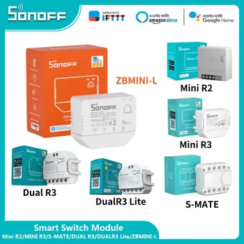 Sonoff Wifi Mini R2/MINI R3/S-PALĪGS/DUAL R3/DUALR3 Lite/ZBMINI-L Smart Switch 2 Veids Nr. Neitrālo Vadu Alexa, Google Home Ewelink App