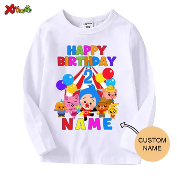 Plim Dzimšanas Diena Garām Piedurknēm Tshirts Zēnu T Krekls Bērniem Vasaras Drēbes, Pasūtījuma Nosaukums Personalizētā Baby Toddler Krekls Meitenēm Apģērbi