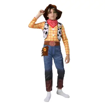 Jaunu Disney Kids Deluxe Bērnu Masku Ierašanās Zēni Koku Tērpi Halloween Kostīmu Par Lomu Spēli Kovboju Apģērbi Uzvalks