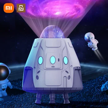 Xiaomi Youpin Kosmosa Kapsulu Formas Galaktikas Attēlu Projekcijas Lampa Galaxy RGB Gaisotni Gaismas USB Uzlādes Dekoratīvā Galda Lampa
