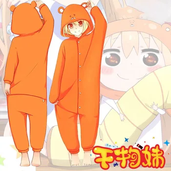 Anime Himouto Umaru chan pidžamu Doma Umaru Cosplay Kostīmu Pieaugušo Jumpsuits Flaneļa Mājas Sleepwear