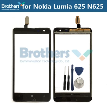 Par Nokia Lumia 625 Touch Screen Digitizer Stikla ar Logo Nokia N625 Touch Screen Stikla Lēcu Tālruņa Remonta Daļas Pārbaudes Darba