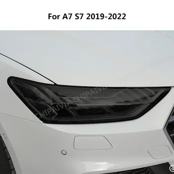 Audi A7 S7 4k 2020 2022 Auto Lukturu aizsargplēvi Priekšējo Gaismu Melnā Uzlīme TPU Pārredzamu Anti Scratch Piederumi