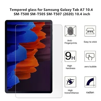 Samsung Galaxy Tab A7 10.4 collu T500 T505 2020. Gadam Rūdīta Stikla Ekrāna Aizsargs SM-T500 SM-T505 SM-T507 Tablete Filmu Aizsargs