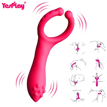 Yesplay Klitora Stimulāciju G-spot Vibrators Sievietēm Pāris Seksa Dildo Dzimumlocekļa Vibrācijas Gredzeni Sieviešu Masturbators Dzelksnis Masāža