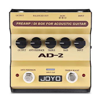 JOYO AD-2 Ģitāra, Pedālis Akustisko Preamp DI Box iebūvēts Dual Band EQ Anti-atsauksmes Circuit Treble Boost Ģitāras Efektu Pedālis