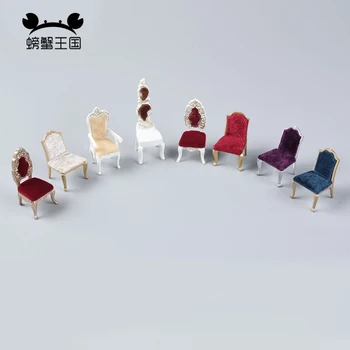 3pcs 1/25 Mēroga Eiropas Stila Krēsla Modelis Mini leļļu Namiņš Mēbeles, Dzīvojamās Istabas, Guļamistabas Krēsla Namiņš Aksesuāri Dekori