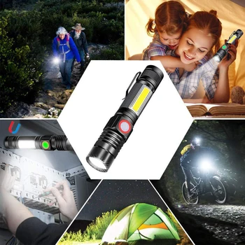 12000LM Ultra Bright LED Lukturīti, USB Uzlādējams led lukturītis T6 lanterna Velosipēdu Gaismas Use18650 Akumulatoru.Riteņbraukšana ārpus telpām