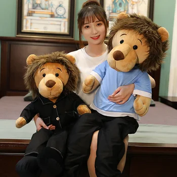 50-125cm Augstas Kvalitātes Korejas Karaļi Lauvas Rotaļlietas Lee Minomi lauva Pildīti ar Mīkstu Plīša Lelle Dzīvnieku Dzimšanas dienas Dāvana bērniem Bērniem