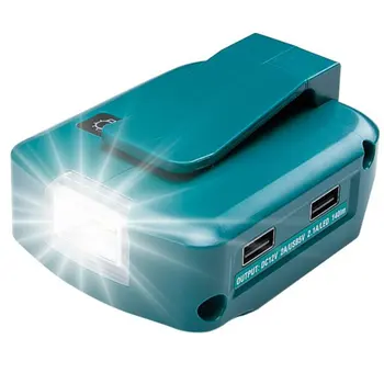 14,4 V/18V Li-on Baterija Dual USB Ports ar LED Gaismas starmešu gaismā ārpus Telpām Zibspuldze, ko izmanto Makita Akumulatori