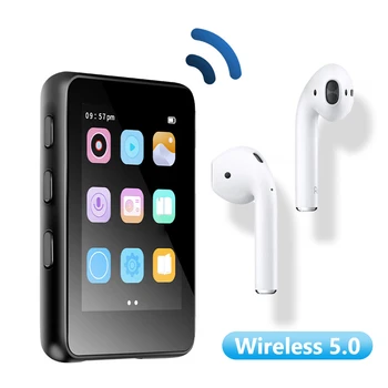 2.4 Collu IPS MP3 Atskaņotājs Walkman Touch Screen Bluetooth saderīgu 5.0 MP3 MP4 Atskaņotājs ar E-Grāmatu/Ieraksta Ultra-plānas Sporta
