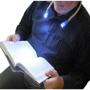 Elastīga Brīvroku LED Kakla Gaismas Grāmatu Lasīšanas Lampas Nakts Gaismiņa Kempings Gaismas GQ