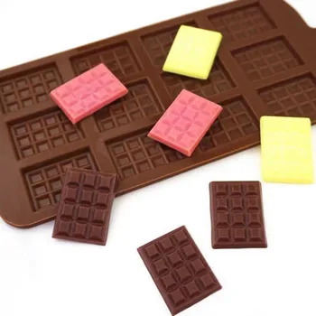 Silikona Mini Šokolādes Bloku Josla Pelējuma Pomādes Patisserie Želejas Konfektes Ledus Renes Kūka Dekorēšanas Cepšanas Piederumu DIY Virtuves Rīks