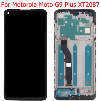 Sākotnējā Moto G9 Plus Displejs Motorola G9 Plus XT2087 LCD Displejs, Touch Digitizer Paneļa Montāža LOKA Daļas