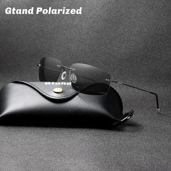 Gtand Ultravieglajiem Titāna Rimess Stila Polarizētās Photochromic Noplukt Saulesbrilles Vīriešiem Braukšanas Zvejas Saules Brilles Ēnā