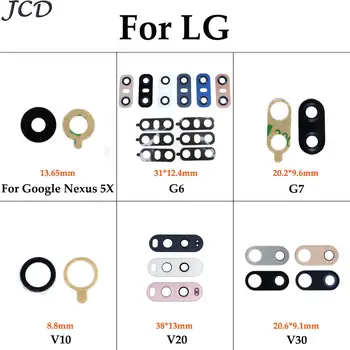 JCD Par LG G6 G7 V10 V20 V30 Google Nexus 5 D820 D821 5X Aizmugurē Aizmugurējais Kameras Objektīvs Stikla Vāks ar Līmi, Uzlīmes Remonts
