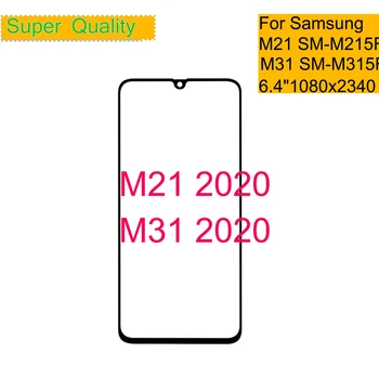 Rezerves Samsung Galaxy M21 M215 / M31 M315 Touch Screen Panelis Priekšējā Ārējā Stikla LCD Objektīvs Ar OCA Līme