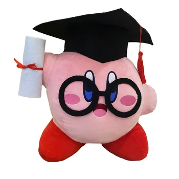 Cute Karikatūra Anime Zvaigžņu Kirby Plīša Rotaļlieta Lieliem Rozā Kirby Tālr D. Cepuri Absolvēšanas Zvaigžņu Kirby Mīkstu Pildījumu Lelle, Rotaļlietas Meitenēm Dāvanu