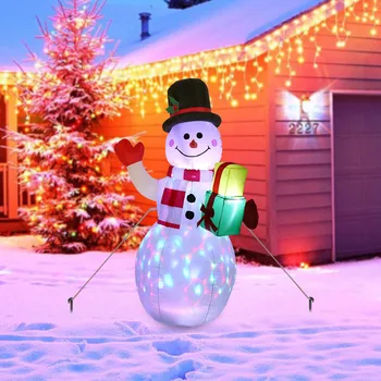1.5 m Ziemassvētku Sniegavīrs Piepūšamās Sniegavīrs LED Gaismas Rotaļlietas Apdare Lelles LED Pagalmā Balsts Āra Ziemassvētku un Jaunā Gada Rotājumiem