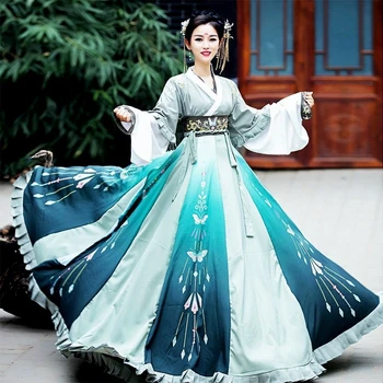 Ķīniešu Tradicionālā Kleita Hanfu Sarkans Sieviešu Tautas Deju Pasaku Kleitas, Vintage Apģērbs, Seno Skatuves Tērpiem Meitenēm Princess Tērpi