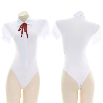 Japāņu Gudrs Ķermeņa Uzvalks Sexy Viens Gabals Apakšveļa Sievietēm, Erotiskā Balts Ddlg Bodysuits Sleepwear Sexy Spēlē Skolniece Vienotu