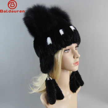 Jaunā Stila Krievijas Ziemas Cepures Sievietēm Patiesu Dabisko Ūdeļu Kažokādas Cepurīte Ar Silver Fox Kažokādas 2022 Modes Dāmas Augstas Klases Sieviešu Cepures