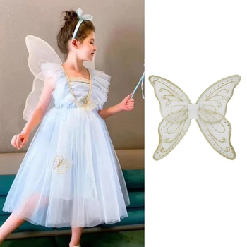 Pasaku Spārnus Bērniem, Pieaugušajiem Halloween Kostīmi Tauriņa Spārni Eņģelis Pasaku Tērpi LED Spilgtos Pasaku Princese Spārniem