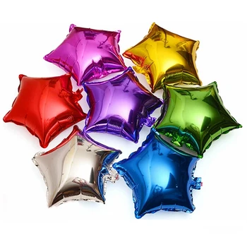 Karstā Pārdot 10pcs 10 collu Balonu zvaigžņu Kāzu Lieliem alumīnija Folijas Baloniem Piepūšamās dāvanu Dzimšanas dienas svinības Apdare Bumbu