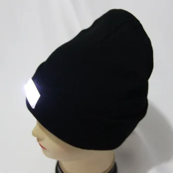5 LED Sporta Darbojas Trikotāžas Beanie Cepurīte Adīta Cepure Luktura Gaismiņa Lāpu Unisex Cepure Siltā Kempings Drošības Redzamas Jaunas
