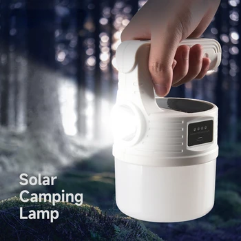 10 Režīmi Saules Led Kempings Gaismas, Flashlight USB Lādējamu Saules Enerģijas Ūdensizturīgs Nometnes Telts Ceļojumu Āra Apgaismojuma Lampas