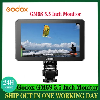 Godox GM6S monitors 5.5 Collu 4K HDMI Ultra-Spilgts Touch Screen 1200nit 1920x1080 IPS Fotokameru Jomā, Uzraudzīt DSLR Kameras