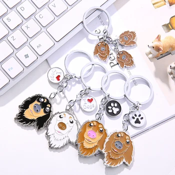 Dachshund Atslēgu piekariņi DIY suņu Mode Pet Atslēgu Turētājs Vairumtirdzniecības Frāzi taustiņu keychains sieviete / vīrietis automašīnu atslēgu, gredzenu Keychain suns Vairumtirdzniecība