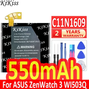 550mAh KiKiss Jaudīgs Akumulators C11N1609 par ASUS ZenWatch 3 WI503Q Smartwatch Baterijas Nomaiņa Baterijas