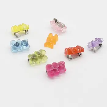 5gab/daudz Japāņu candy krāsas lācis broša mini žetons, skolas soma, apģērbs mazajiem kulons apdare mazo pin DIY piederumi