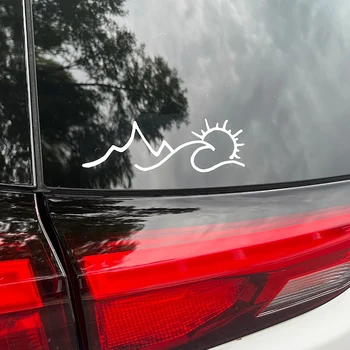 Kalni Un Okeāns Decal Cute Auto Uzlīmes WindowShield Dekoru Karikatūra Vinila Decals Piederumi Lexus,Jeep grand cherokee