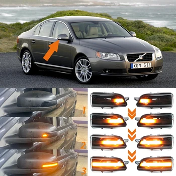 2GAB Dinamisku Blinker Sānu Spoguļi Sērijveida Indikators LED Pagrieziena Signālu Gaismas, Volvo C30, C70 S40 S60 V40 V70 V50 2007. - 2012. gadam