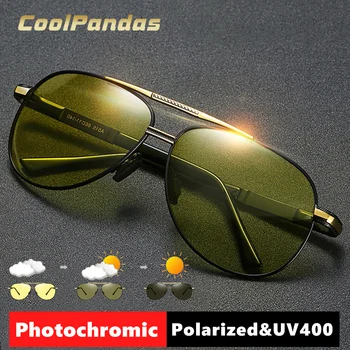 Izmēģinājuma Saulesbrilles Vīriešiem, Sievietēm Photochromic Brilles Polarizētās Braukšanas Ieplests Hameleons Anti-Glare Objektīvs UV400 gafas de sol hombre
