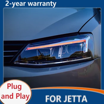VW Jetta Mk6 LED Lukturu 2011-2018 R8 Dizaina Lukturi dienas gaitas lukturi Hid Bi Xenon Auto Aksesuāri Galvas Lampas