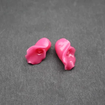 (20 gabali/lot) Cirsts Kalla Krelles Mākslīgais koraļļu pērles 7mm*14mm Karstā rozā 3935 krāsu, Rotaslietu izgatavošana